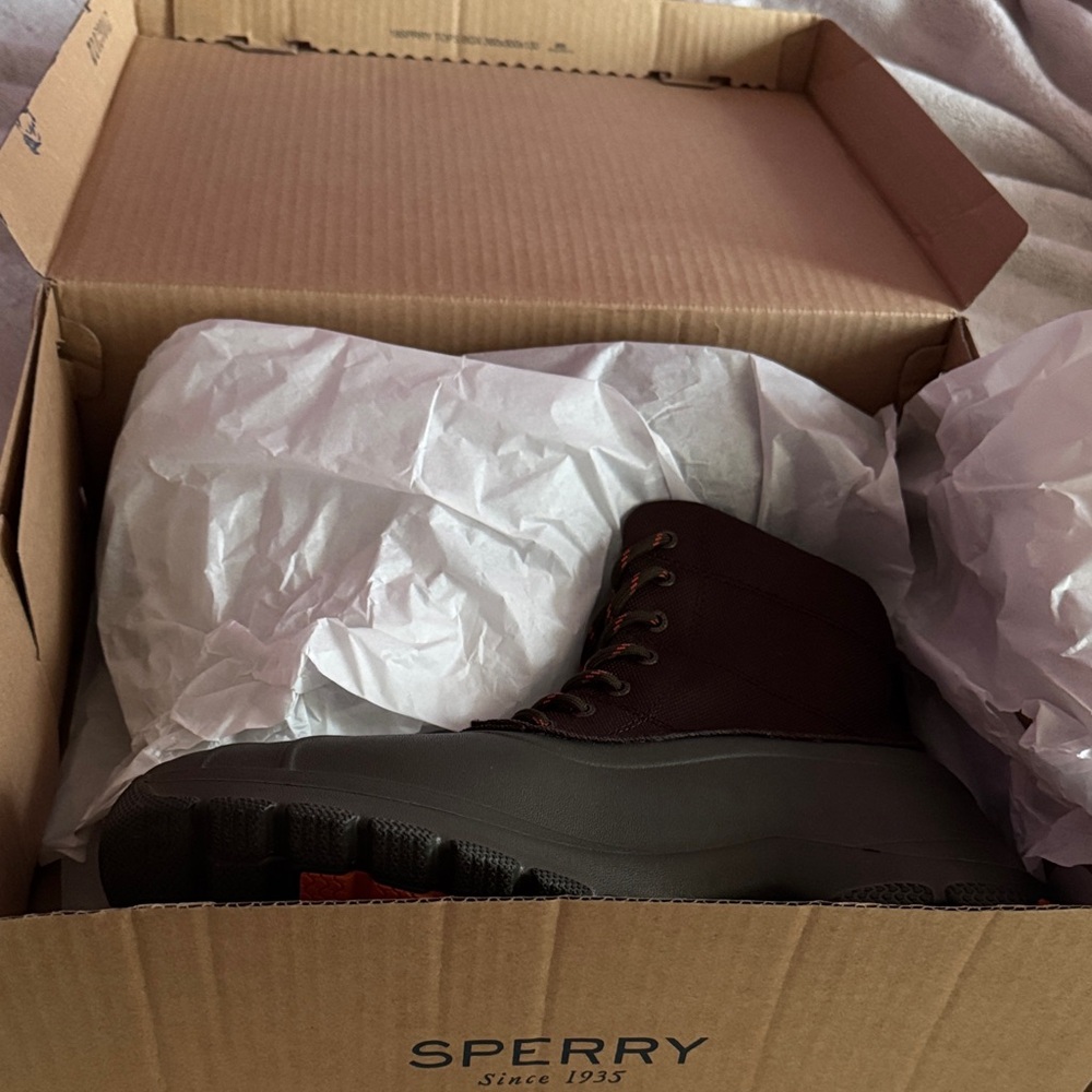 Sperry brown waterproof boots